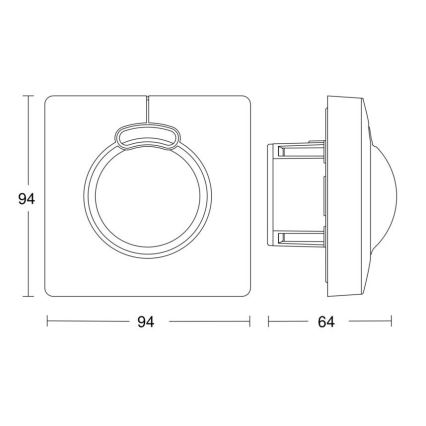 Steinel 057336 - Senzor pokreta HF 3360 DALI-2 IP20 uglast bijela