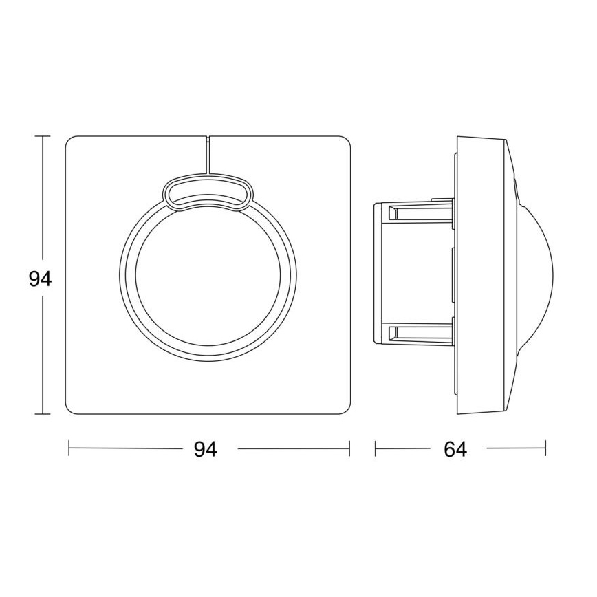 Steinel 057336 - Senzor pokreta HF 3360 DALI-2 IP20 uglast bijela