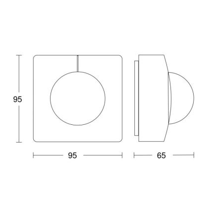 Steinel 057350 - Senzor pokreta IS 3180 DALI-2 IPD IP54 bijela