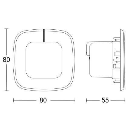 Steinel 057510 - Detektor prisutnosti IR Quattro SLIM XS 4m DALI-2 bijela