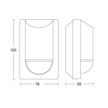 Steinel 057664 - Vanjski infracrveni senzor IS 2180-2 230V IP54 antracit