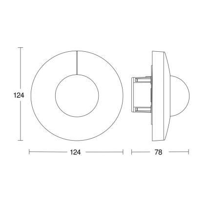 Steinel 058197 - Senzor pokreta IS 3360-R KNX V3 IP54 okrugli bijela