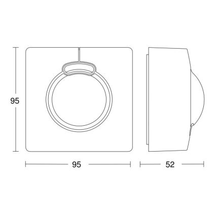 Steinel 058210 - Senzor pokreta HF 3360 V3 KNX IP54 uglast bijela