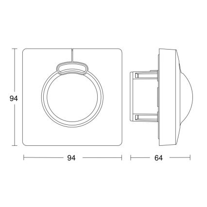 Steinel 058227 - Senzor pokreta HF 3360 V3 KNX uglast bijela