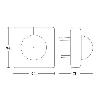 Steinel 058265 - Senzor pokreta IS 345 V3 KNX uglast bijela