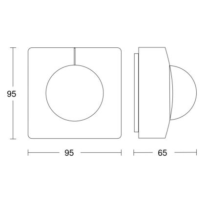 Steinel 058296 - Senzor pokreta IS 345 MX Highbay V3 KNX IP54 uglast bijela