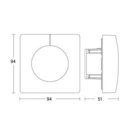 Steinel 058326 - Senzor svjetlosti Dual V3 KNX uglast bijela