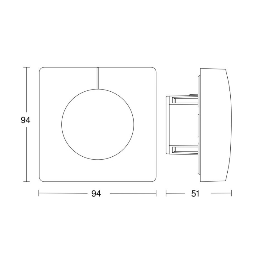 Steinel 058326 - Senzor svjetlosti Dual V3 KNX uglast bijela