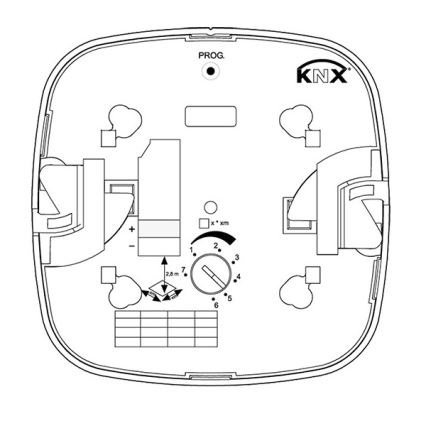 Steinel 058470 - Detektor prisutnosti IR Quattro HD 24m KNX bijela