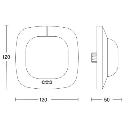 Steinel 058470 - Detektor prisutnosti IR Quattro HD 24m KNX bijela