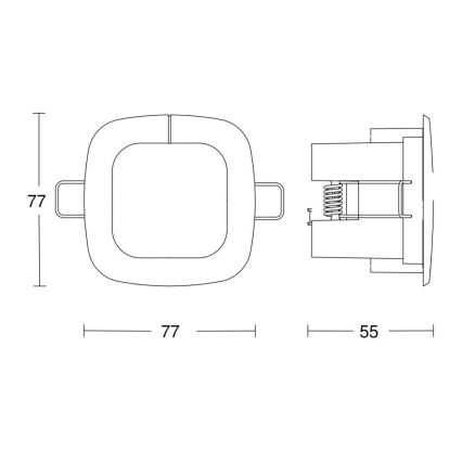 Steinel 058494 - Detektor prisutnosti IR Quattro SLIM 4m V3 KNX bijela