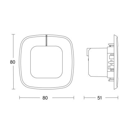 Steinel 058500 - Detektor prisutnosti IR Quattro SLIM XS V3 KNX bijela