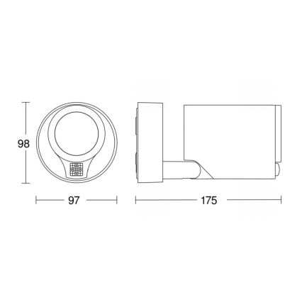 STEINEL 058630 - LED Vanjska zidna svjetiljka sa senzorom SPOT ONE 1xGU10/7W/230V IP44