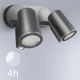 STEINEL 058654 - LED Vanjska zidna svjetiljka sa senzorom SPOT DUO 2xGU10/7,5W/230V IP44