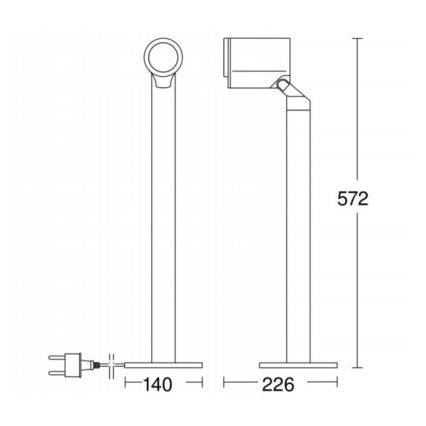 STEINEL 058661 - LED Vanjska lampa sa senzorom SPOT WAY 1xGU10/7W/230V IP44