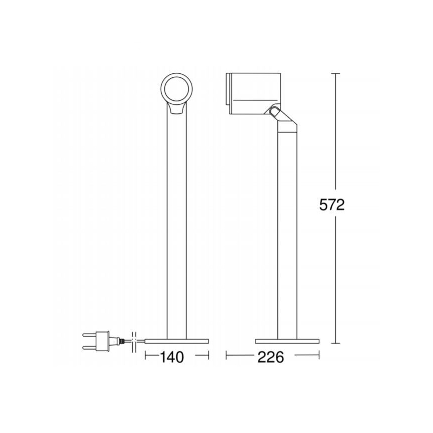 STEINEL 058661 - LED Vanjska lampa sa senzorom SPOT WAY 1xGU10/7W/230V IP44