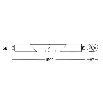 Steinel 058715 - LED Industrijska svjetiljka za slučaj nužde sa senzorom RS PRO 5150 SC EM LED/42W/230V IP66 4000K