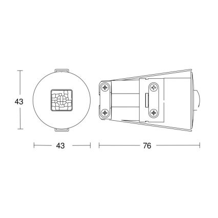 Steinel 064129 - Detektor prisutnosti IR Quattro MICRO 6m KNX IP65 bijela