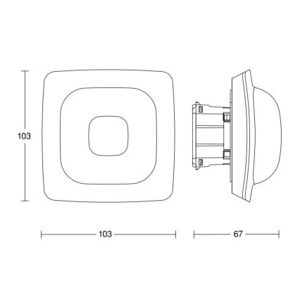 Steinel 064310 - Detektor prisutnosti IR Quattro HD-2 24m COM1 bijela