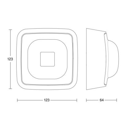 Steinel 064327 - Detektor prisutnosti IR Quattro HD-2 24m COM1 IP54 bijela