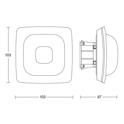 Steinel 064334 - Detektor prisutnosti IR Quattro HD-2 24m COM2 bijela