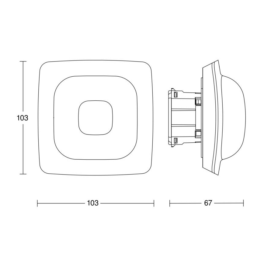Steinel 064334 - Detektor prisutnosti IR Quattro HD-2 24m COM2 bijela