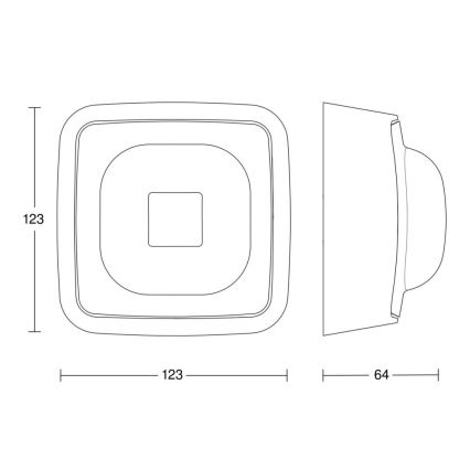 Steinel 064341 - Detektor prisutnosti IR Quattro HD-2 24m COM2 IP54 bijela