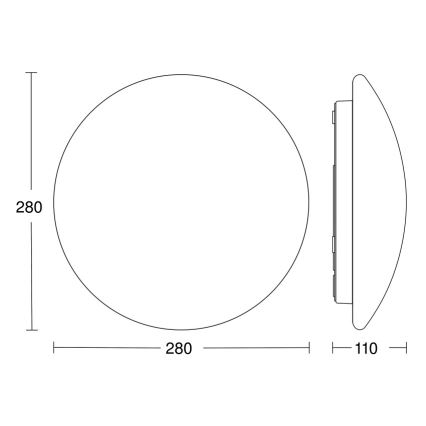 STEINEL 064808 - LED Stropna svjetiljka za kupaonicu sa senzorom RS PRO LED/9,5W/230V 3000K IP54