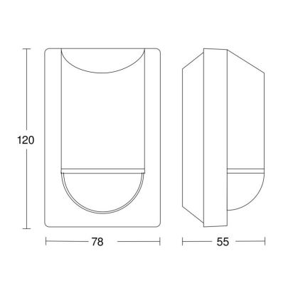 Steinel 064907 - Vanjski senzor pokreta IS 2180 ECO 230V IP54 antracit