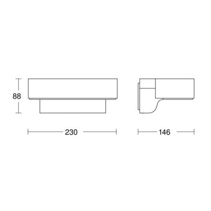 STEINEL 065690 - LED Vanjska zidna svjetiljka sa senzorom L800 LED/7,5W/230V IP44