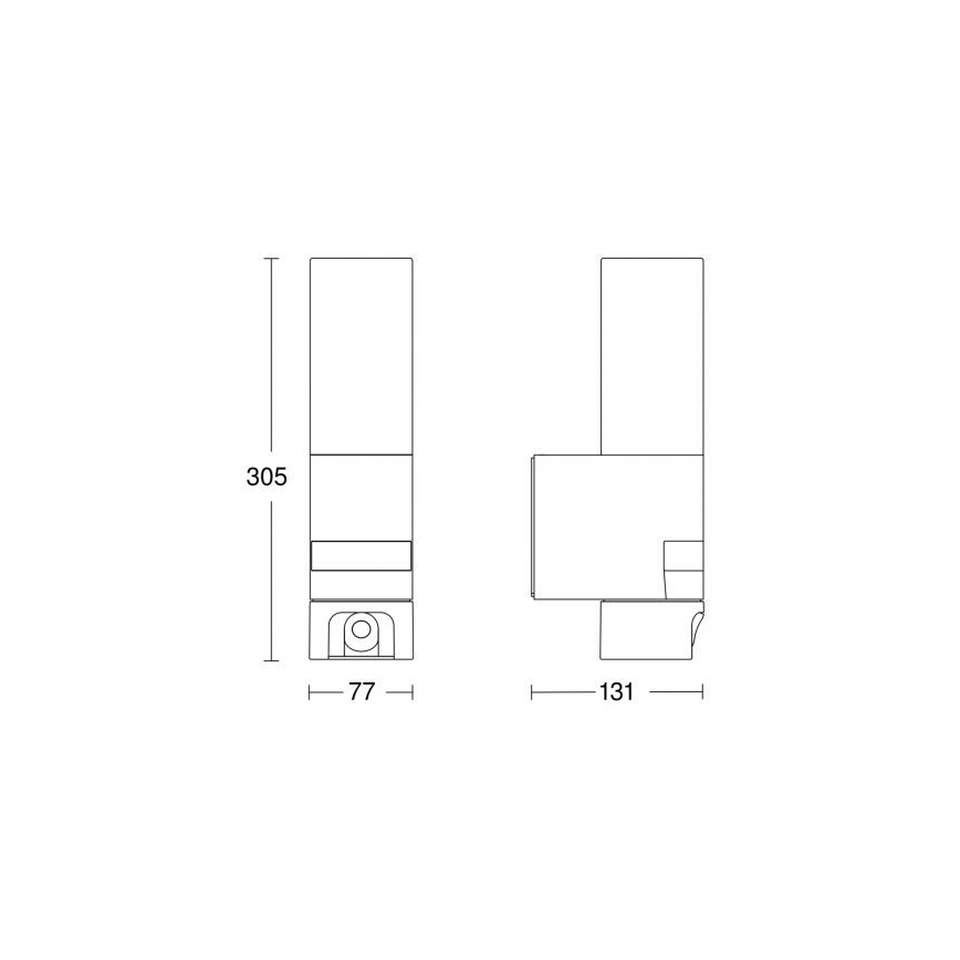 Steinel 065829 - LED Vanjska svjetiljka sa senzorom i kamerom L 620 LED/13,5W/230V IP44