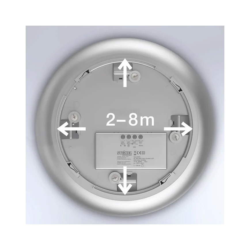 Steinel 068196 - LED Stropna svjetiljka za kupaonicu sa senzorom DL Vario Quattro PRO S LED/14W/230V 4000K IP54