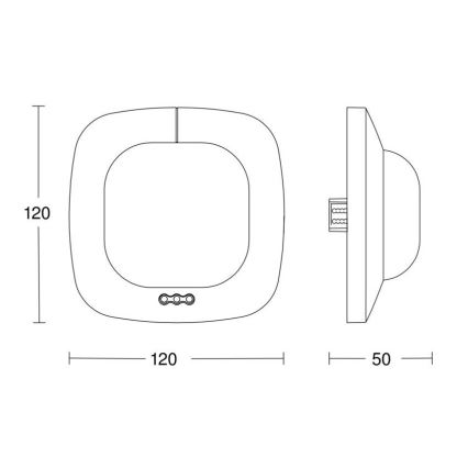 Steinel 068622 - Detektor prisutnosti IR Quattro HD 24m KNX crna