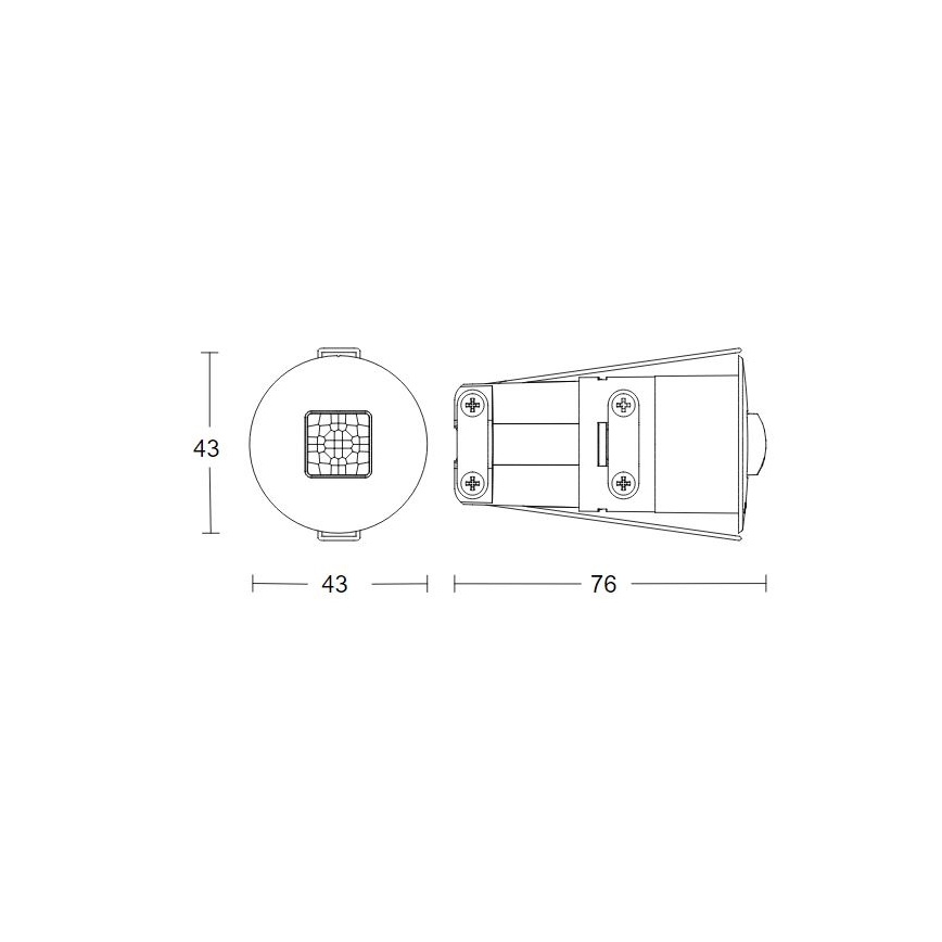 Steinel 068646 - Detektor prisutnosti IR Quattro MICRO 6m KNX IP65 okrugli crna