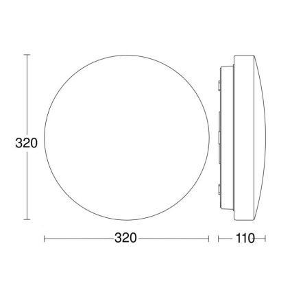 Steinel 069759-LED Stropna svjetiljka za kupaonicu RSPROP2 LED/14,1W/230V 4000K IP54