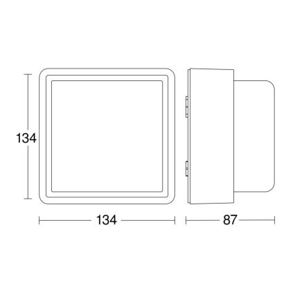 Steinel 078645- LED Vanjska zidna svjetiljka sa senzorom L 845 SC 9W/230V 3000K IP44 antracit