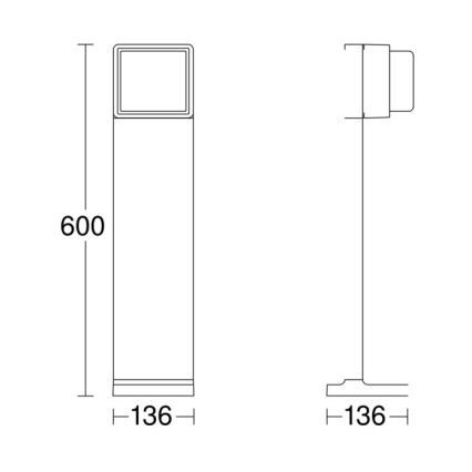 Steinel 078652 - LED Prigušiva vanjska lampa GL 85 C 600 LED/9W/230V 3000K IP44