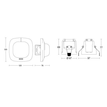 Steinel 079345 -Detektor prisutnosti IR QUATTRO COM1 230V bijela