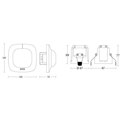 Steinel 079369 - Detektor prisutnosti IR Quattro HD 24m COM1 bijela