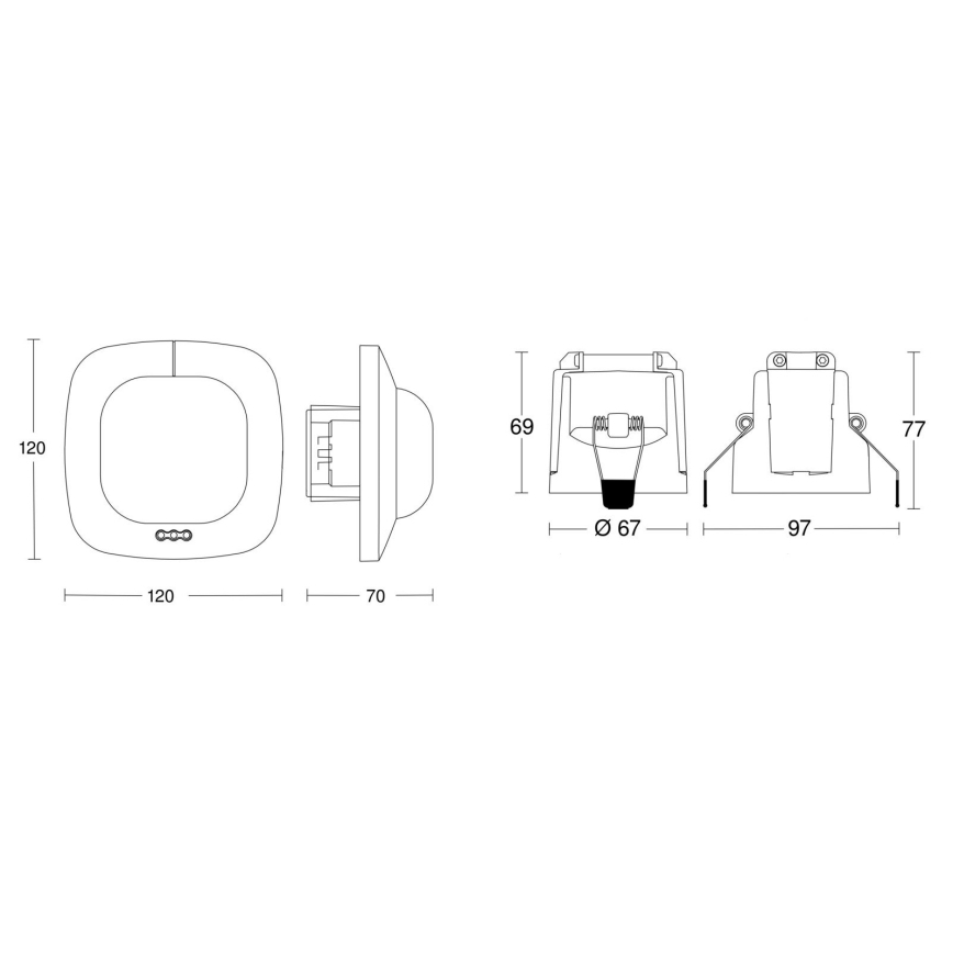 Steinel 079369 - Detektor prisutnosti IR Quattro HD 24m COM1 bijela