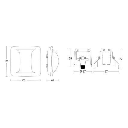 Steinel 079475 - Detektor prisutnosti Hallway KNX bijela