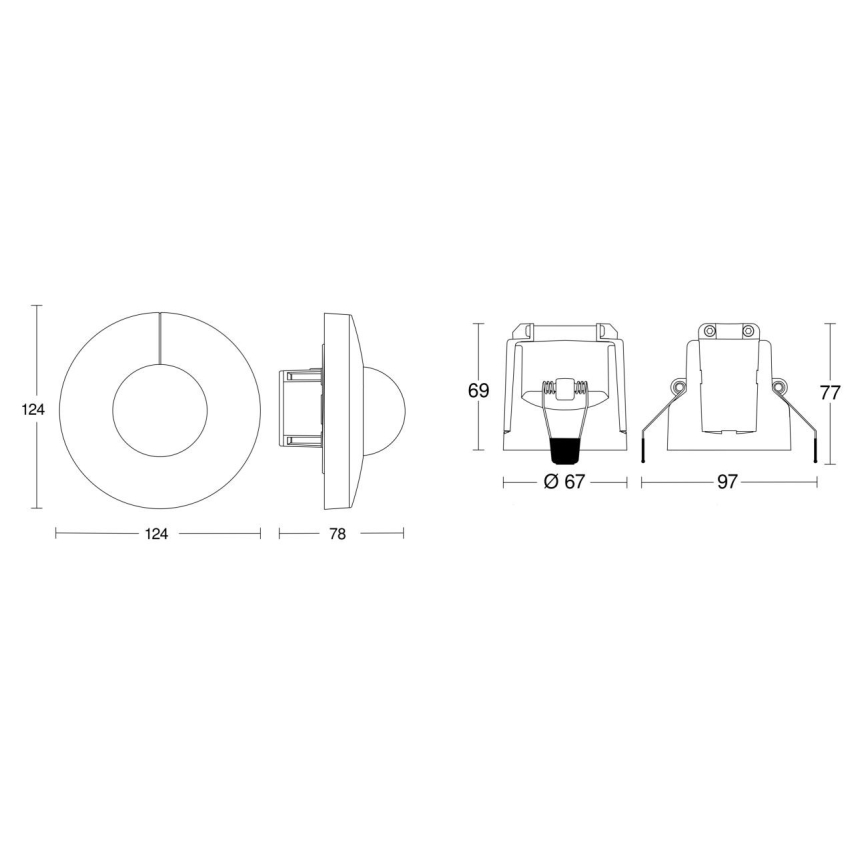 Steinel 080631 - Senzor pokreta IS 3360 DALI-2 APC okrugli bijela