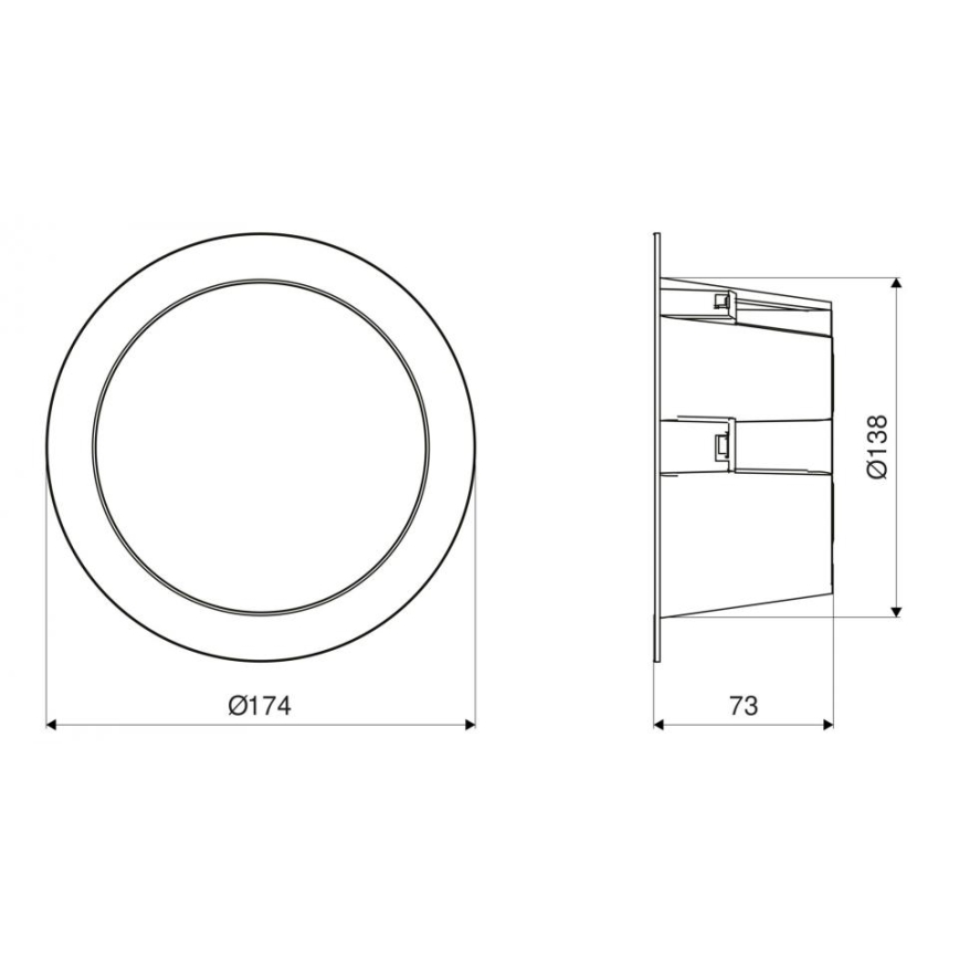 Steinel 084998 - LED vanjsko ugradbeno svjetlo s prigušivačem i senzorom RS PRO DL 150 SC LED/10,8W/230V 3000/4000/5700K IP54