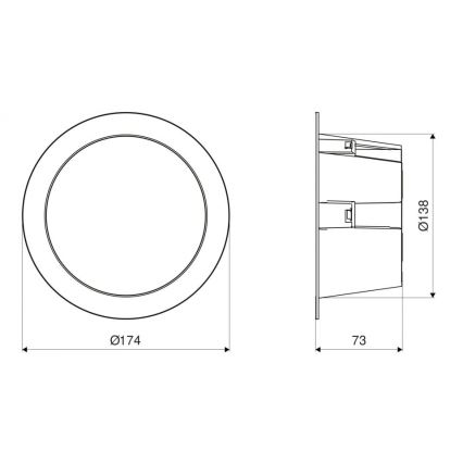 Steinel 084998 - LED Prigušiva vanjska ugradbena svjetiljka sa senzorom RS PRO DL 150 SC LED/10,8W/230V 3000/4000/5700K IP54