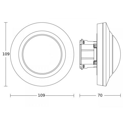 Steinel 086893 - Senzor pokreta MD IR 4360-8 COM1 UP WS bijela