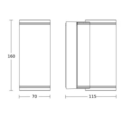 Steinel 087753 - LED vanjsko zidno svjetlo 2xGU10/14,5W/230V L 940 IP44
