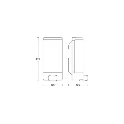 Steinel 094263 - Kućni broj s senzorom 1xE27/15W/230V L 14 S IP44