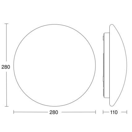 STEINEL 56032 - LED Svjetiljka za kupaonicu sa senzorom RS PRO LED/9,5W/230V IP54