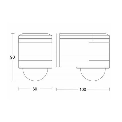 STEINEL 602710 - Vanjski infracrveni zidni senzor IS240 antracit IP54