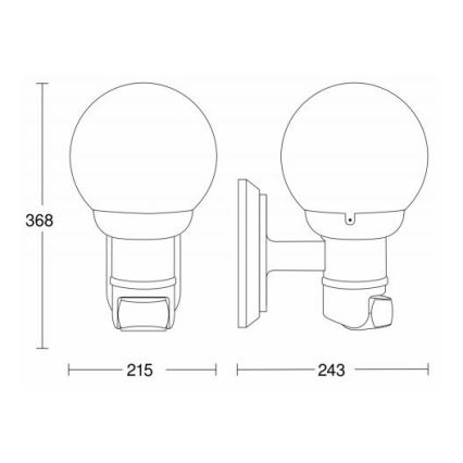 STEINEL 634315 - L 560 S Vanjska zidna lampa sa senzorom bijela IP44